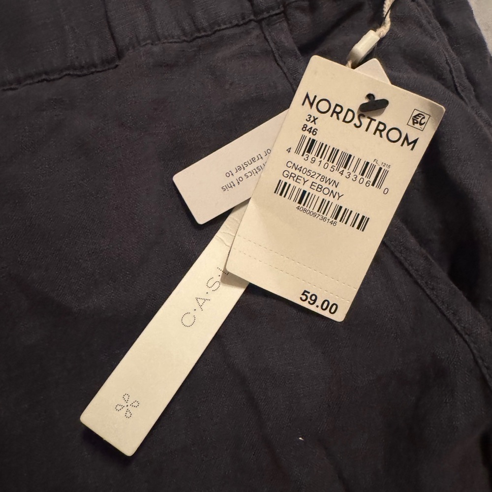 Nordstrom Charcoal Gray linen pants - Picture 2 of 6